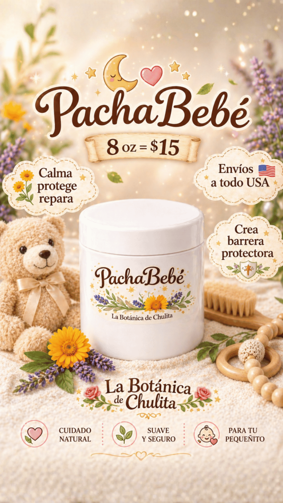 Crema PachaBebé de Botánica de Chulita para irritación y cuidado natural de la piel del bebé